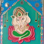Embrace Elegance: Lord Ganesha in Stunning Lippan Art Form